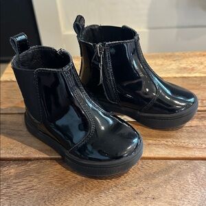 Freshly picked patent leather boots
